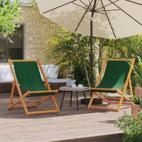 Fridani Campingstuhl RCG 100 Klappstuhl Grün + Kopfpolster Bequemer XXL Gartenstuhl Sonnenliege