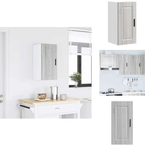 VidaXL Küchen-Hängeschrank Porto Grau - Stylischer Oberschrank Für Mehr Stauraum