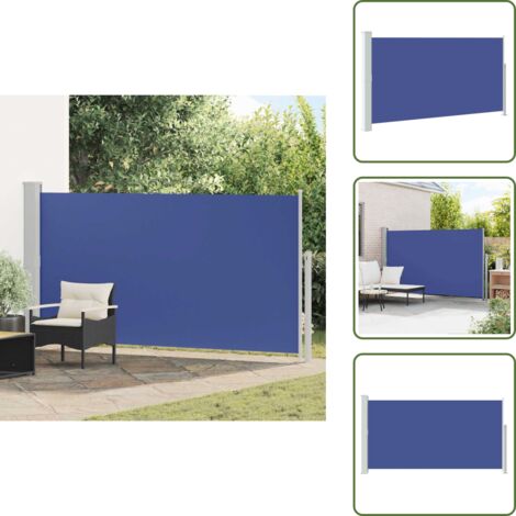 Ausziehbare Seitenmarkise 170300 cm Blau - Balkonmarkise - Sonnenschutz -  Terrassenberdachung - Seitenmarkise - Ausziehbarer Sonnenschutz