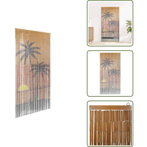 Insekten-Trvorhang Palmendruck 100x200 cm Bambus - Trvorhang -  Trvorhnge - Fliegenvorhang - Fliegengitter