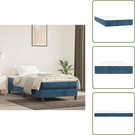Taschenfederkernmatratze für Kinder Blau 80x160 cm Samt - Taschenfederkernmatratze Für Kinder - Taschenfederkernmatratzen Für Kinder - Matratze - Schlafzimmermöbel (1/5)