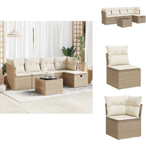 IDIMEX Outdoor-Sofa Sorrento - Beige Gartensofa Mit Abdeckhaube & Kissen