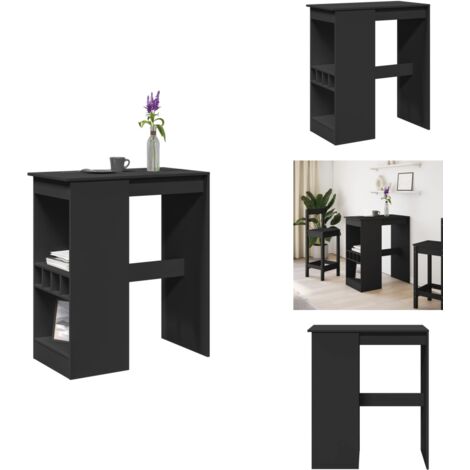 VASAGLE Bartisch Mit 3 Regalablagen 109x60x100 Cm Stehtisch
