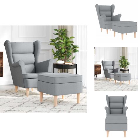 Moderner Samt Sessel Mit Fußhocker - Bequemer Loungesessel Mit Stauraum