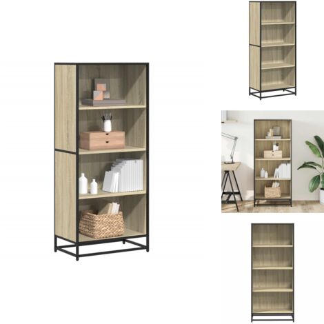 Bücherregal Sonoma-Eiche 60x35x139 cm Holzwerkstoff - Bücherregal - Bücherregale - Bücherschrank - Bücherschränke (1/5)