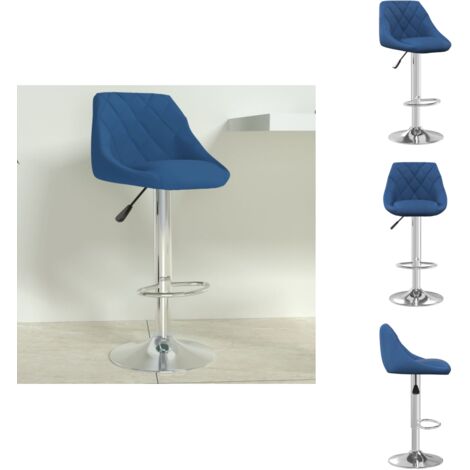 Barhocker Blau Samt - Barhocker - Tresenhocker - Thekenhocker - Barstuhl