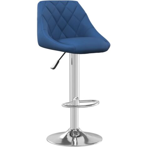 Barhocker Blau Samt - Barhocker - Tresenhocker - Thekenhocker - Barstuhl