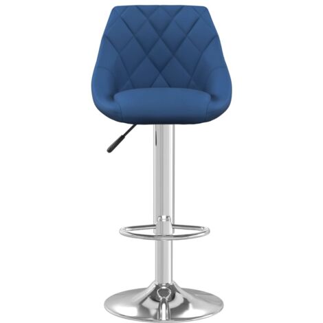 Barhocker Blau Samt - Barhocker - Tresenhocker - Thekenhocker - Barstuhl
