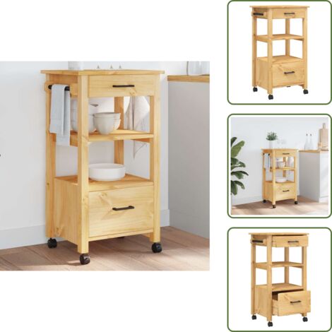 Buffetschrank, Massive Kiefer Und Sperrholz Kiefer Gewachst La