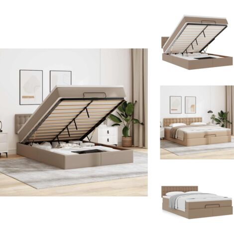 CIOURSTO Ottoman-Bett 140x200cm - Bett Mit Stauraum & Kunstleder Bezug