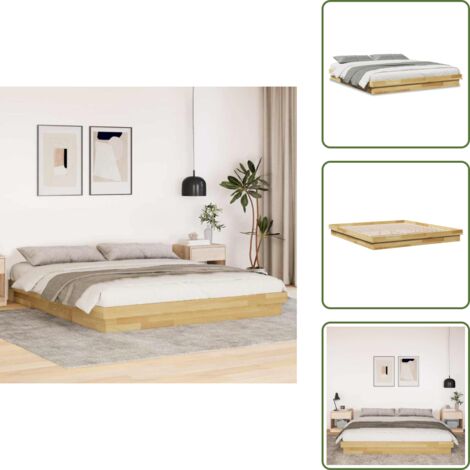 VdaXL Bettgestell Bettrahmen Mt Kopftel Metall Schwarz 90x190 Cm Bett Bettgestell