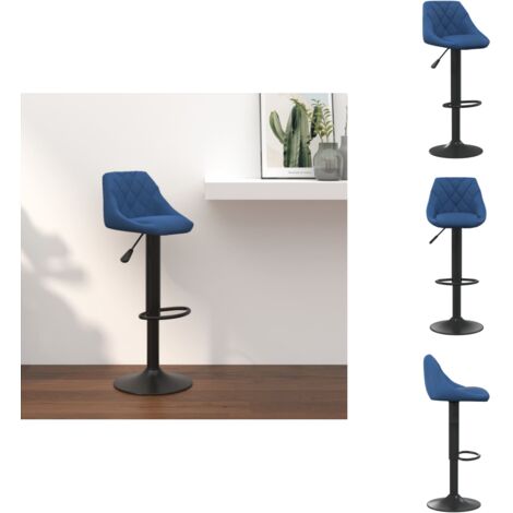 Barhocker Blau Samt - Barhocker - Tresenhocker - Thekenhocker - Barstuhl