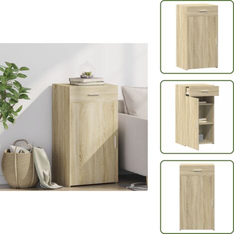 Sideboard Sonoma-Eiche 50x42,5x93 cm Holzwerkstoff - Schreibtisch - Sideboard - Wohnraumgestaltung - Holzschrank - Regal (1/5)