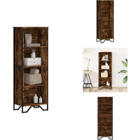 Bücherregal Räuchereiche 50x31x137,5 cm Holzwerkstoff - Bücherregal - Bücherregale - Bücheraufbewahrung - Lagerschrank (1/5)