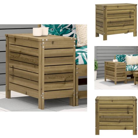 Gartenhocker 62x31,5x52 cm Kiefernholz Imprägniert - Gartenhocker - Kiefernholz - Outdoor Möbel - Loungemöbel - Imprägnierte Holzmöbel (1/5)