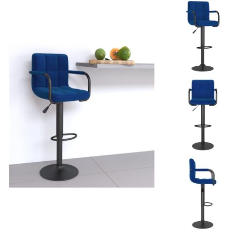 Barhocker Blau Stoff - Barhocker - Tresenhocker - Thekenhocker - Barstuhl