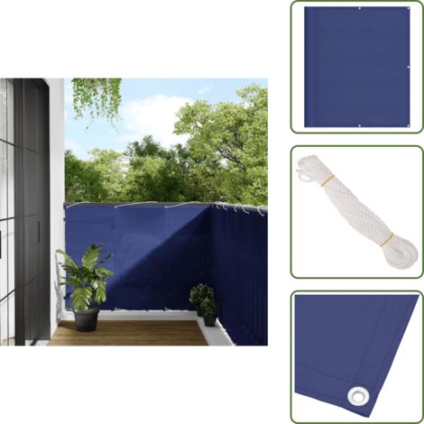 Balkon-Sichtschutz Blau 120x1000 cm 100 % Polyester-Oxford