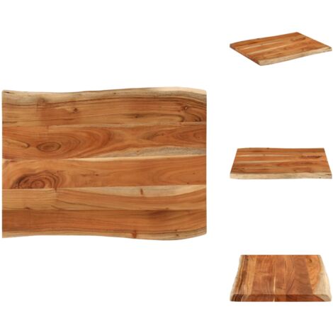 Tischplatte 200x50x 2-6  Cm Massivholz Behandelt Baumkante Holztischplatte Eiche Massiv Esstisch Platte Tischplatte Ersetzen Wohnzimmer Deko 86624891