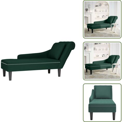Chaiselongue Mit Nackenrolle Taupe Stoff Produktbild-Vorschau 5