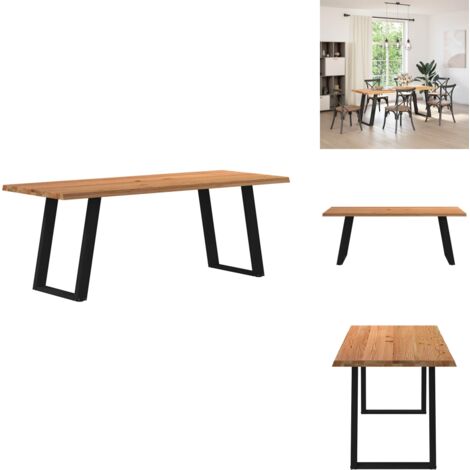 FineBuy Esstisch Aus Massivholz Akazie – 120x60 Cm, Landhausstil, Rechteckig, Natur, Für Küche & Esszimmer