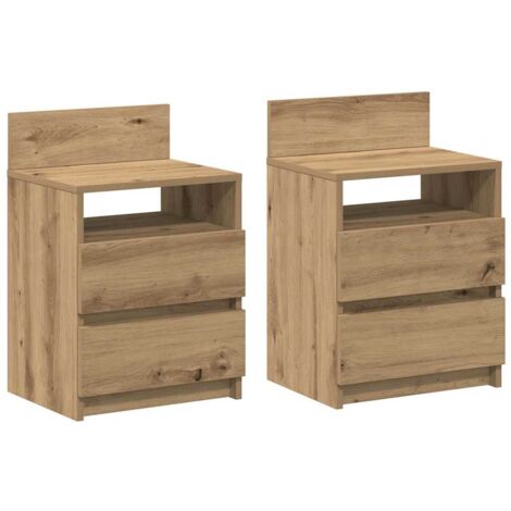 Nachttische Mit Schublade 2 Stk. Artisan-Eiche 35x34x66,5 Cm - Nachttisch - Nachttische
