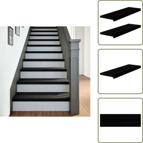 Treppenstufen 2 Stk. Dunkelbraun 80x25x2 cm Massivholz Eiche - Treppenstufe - Treppenstufen - Treppenstufe Für Holztreppen - Treppenstufe Eiche (1/5)