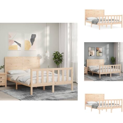 Massivholz Bett 90x200cm Mit Nachttisch - Kiefernholz Bettgestell & Schreibtisch