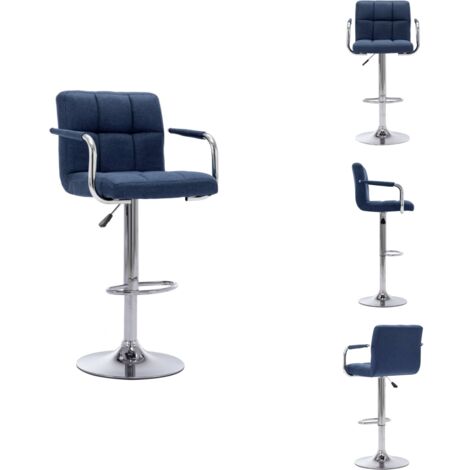 Barhocker Blau Stoff - Barhocker - Tresenhocker - Thekenhocker - Barstuhl