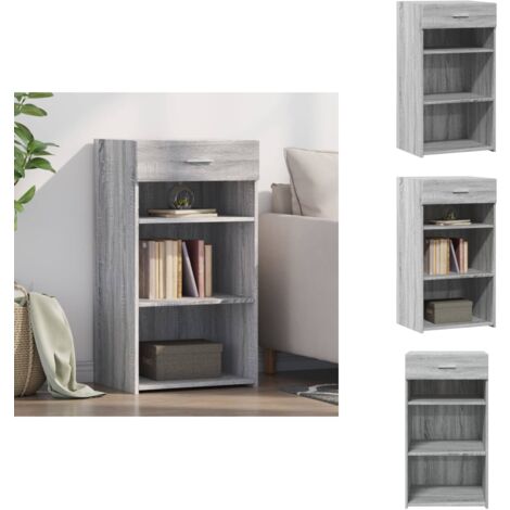 Sideboard Grau Sonoma 50x42,5x93 cm Holzwerkstoff - Schreibtisch - Wohnzimmermöbel - Sideboard - Regal - Grau Sideboard (1/5)