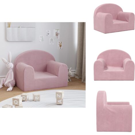 Mrisata 2-in-1 Kindercouch Rosa - Ausklappbares Sofa Zu Liege Mit Hasenmotiv