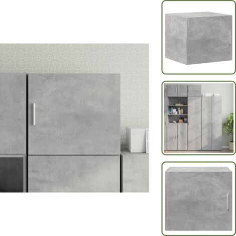Wandschrank Betongrau 45x42,5x40 cm Holzwerkstoff - Wandregal - Hängeschrank - Regal - Stauraum - Dekoration (1/5)