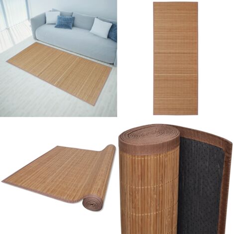 Bambus-Teppich Bambusmatte Mit Stoffrahmen Tibet 50 X 80 Cm