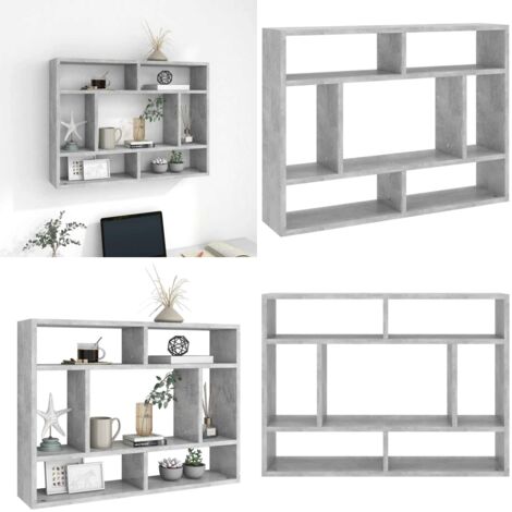 Wandregal Betongrau 75x16x55 cm Holzwerkstoff - Wand Regal - Beton Grau - Regal Holz - Aufbewahrungswandregal - Wohnraum Deko - Home & Living (1/5)