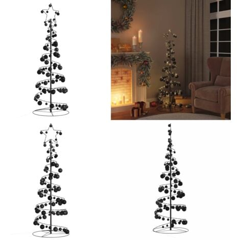 VidaXL Metall Weihnachtsbaum 150cm Schwarz - Minimalistischer Stahlbaum Mit Ständer