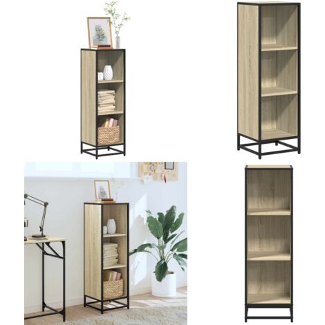 vidaXL Bücherregal Sonoma-Eiche 33,5x33x107,5 cm Holzwerkstoff (1/5)