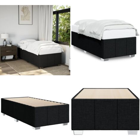 Bettgestell ohne Matratze Schwarz 90x210 cm Samt