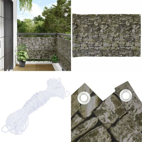 HAITAOSY Balkonsichtschutz 170x1450 Cm, Wetterfest & Blickdicht – UV-Schutz In Beige