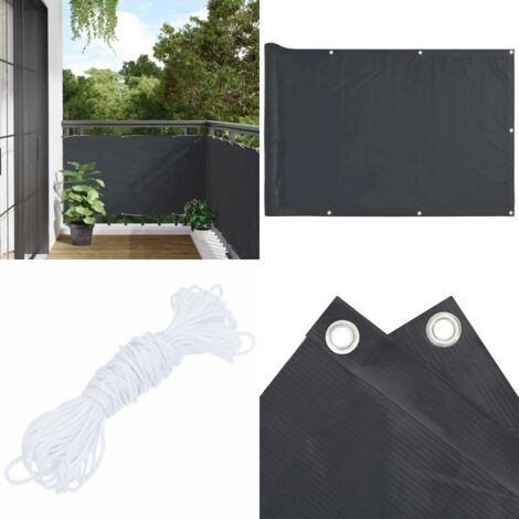 Balkon-Sichtschutz Aus HDPE – 85x1600 Cm, UV-beständig, Ohne Bohren Montierbar (braun)