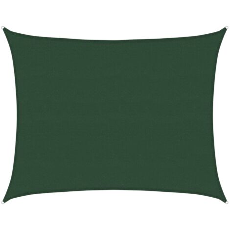 Sonnensegel 160 g/m² Dunkelgrün 6x7 m HDPE - Sonnensegel - HDPE Sonnensegel - Gartensonnensegel - Terrassenüberdachung - Balkonschutz - Home & Living