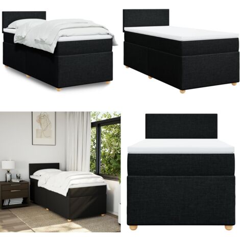 Ordellia Boxspringbett Mit Matratze, Schwarz, 100x2 Produktbild-Vorschau 9
