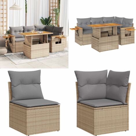 VidaXL Gartenset 7-teilig Schwarz - Akazienholz Tisch 150x90cm Mit 6 Stapelbaren Stühlen