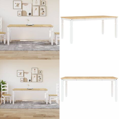 VidaXL 5-tlg. Butterfly-Esstisch-Set Corona - Kiefernholz Weiß