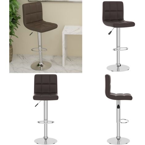 2 Barhocker Mit Rückenlehne & Fußstütze - Industriestil Braun A 980882
