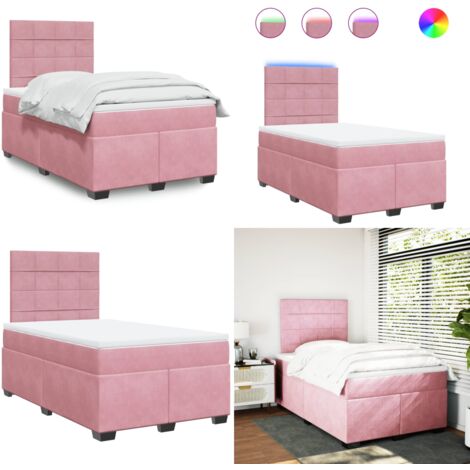 Boxspringbett Rosa Boxspringbett mit Matratze Rosa 120x200 cm Samt - Boxspringbett ...