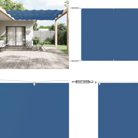 Senkrechtmarkise Blau 180x1000 cm Oxford-Gewebe - Balkon Markise -  Sonnenschutz - Vertikale Markise - Privatsphre - Oxford Gewebe - Home &  Living