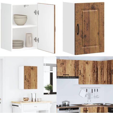 Emmtore Hängeschrank 80x60cm Mit Glastür - Küchenschrank In Altholz-Optik