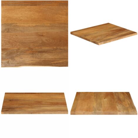 Tischplatte mit Baumkante 40x40x3,8 cm Massivholz Mango - Holztischplatte - Mangoholz Tischplatte - Eichendekor Tischplatte - Esszimmertisch Platte - Wohnzimmertisch Platte - Home & Living (1/5)