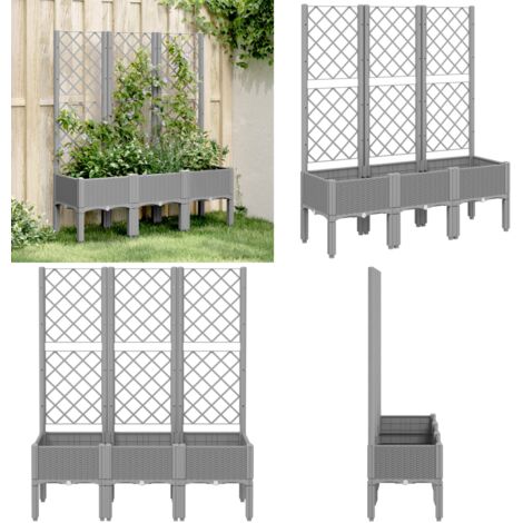 blumenkasten mit rankgitter hoch Unopiu I Solaire 2 Anbaublumenksten mit Rankgitter & Verbindungsstang   GartenStuhl
