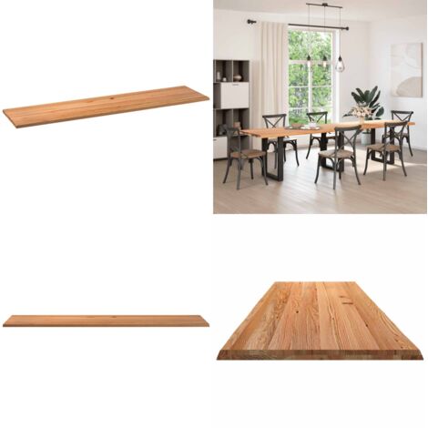 VidaXL Massivholz Tischplatte Eiche - 240x90x4cm Für Esstisch Oder Schreibtisch