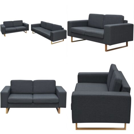 Couchgarnitur Relax 3+2+1 - Stoff - Grau - EVELYN jetzt günstig und